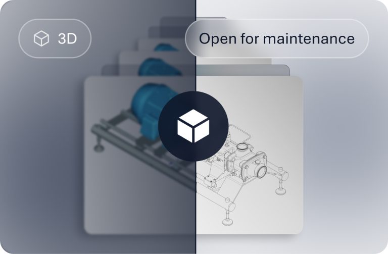 CAD Files ViscoTwin Pump VT104 on Frame 4 with NEMA280 open for maintenance – 001419 (Parasolid x_t)